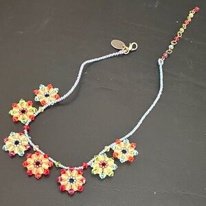 Erickson Beamon Multicolor Floral Necklace